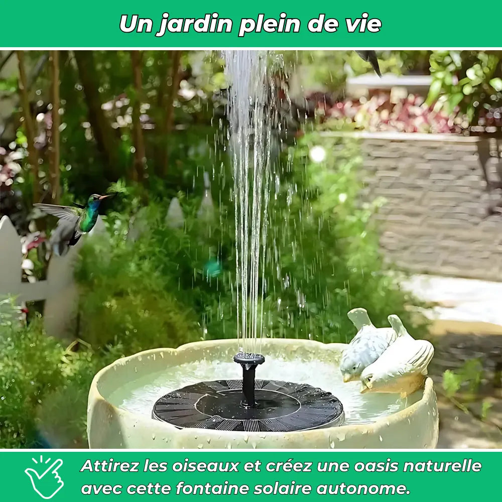 Fontana solare per laghetti e giardini - Autonoma e decorativa