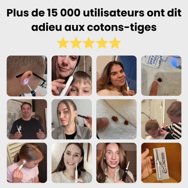 Pulitore auricolare con telecamera HD