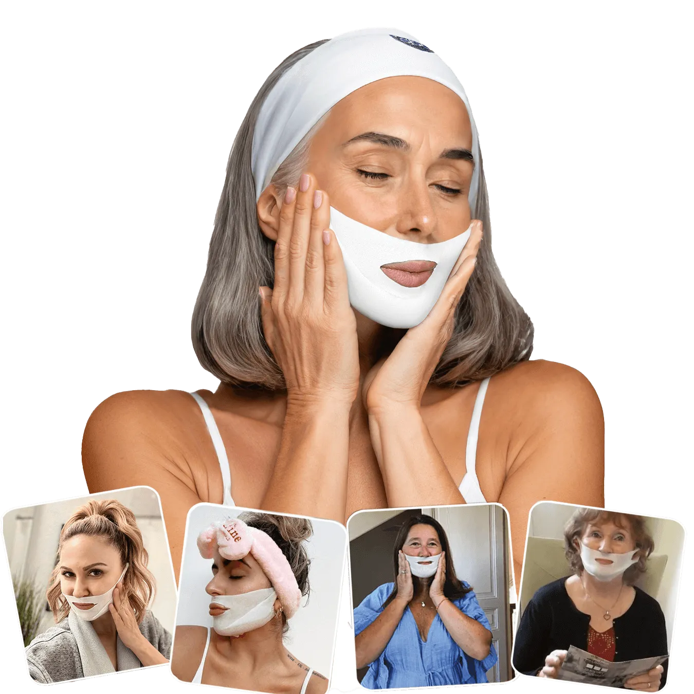 Maschera rassodante antidoppio mento