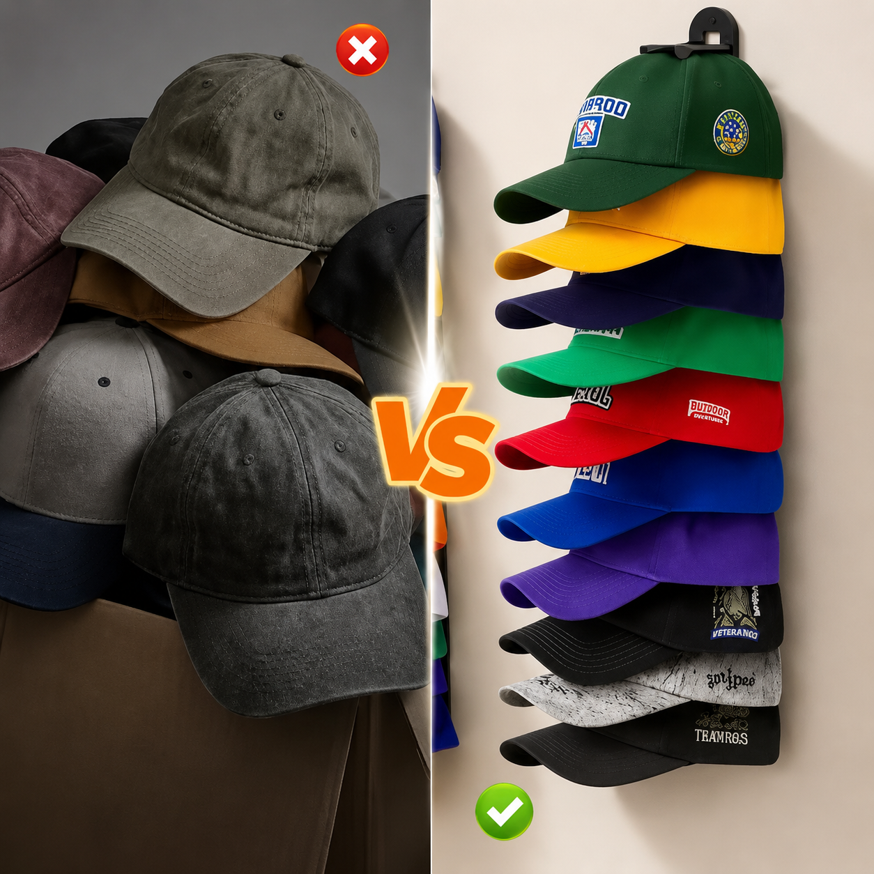 Support Mural pour Casquettes