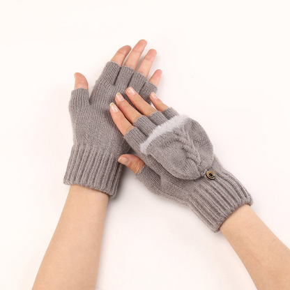 Warme Handschuhe mit halben Fingern