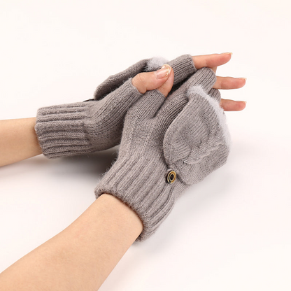 Warme Handschuhe mit halben Fingern