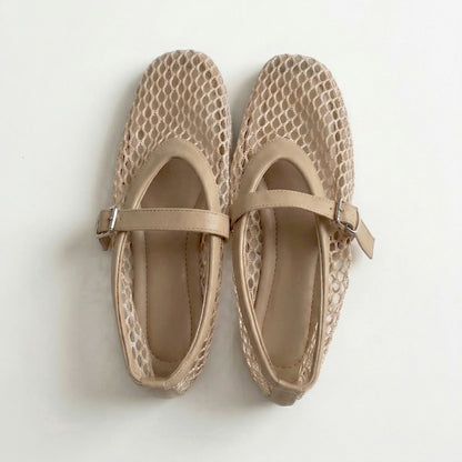 Ballerines ajourées élégantes avec bride réglable