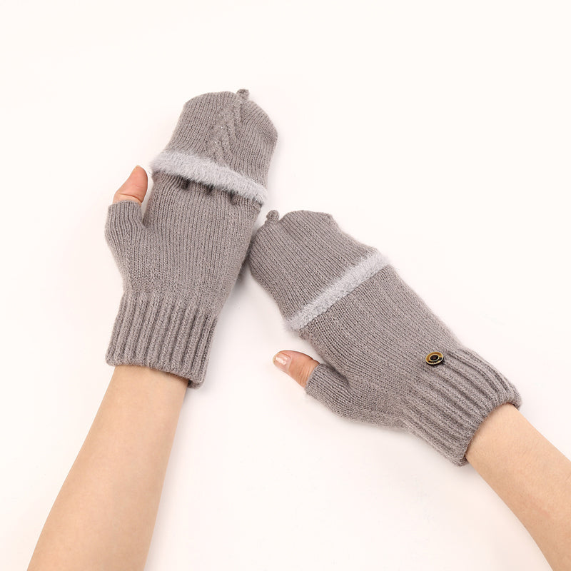 Warme Handschuhe mit halben Fingern