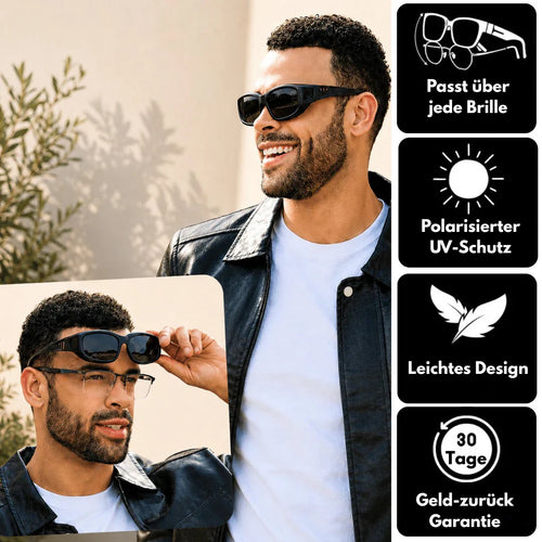 Polarisierte Herrenbrille, blendfrei, bequem und leicht