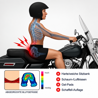 Coussin Moto en Gel Ergonomique