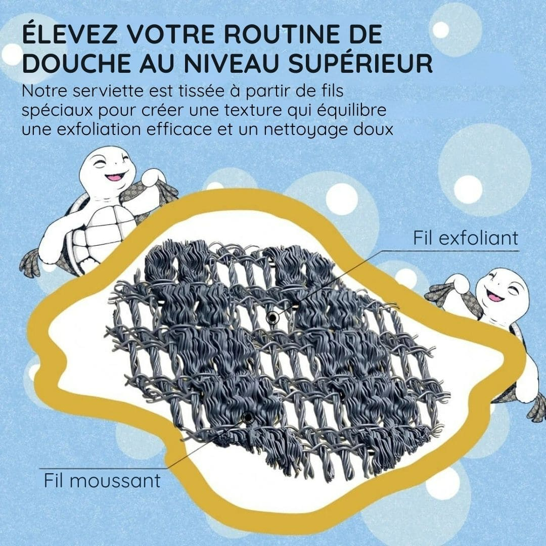 Serviette Exfoliante pour Douche