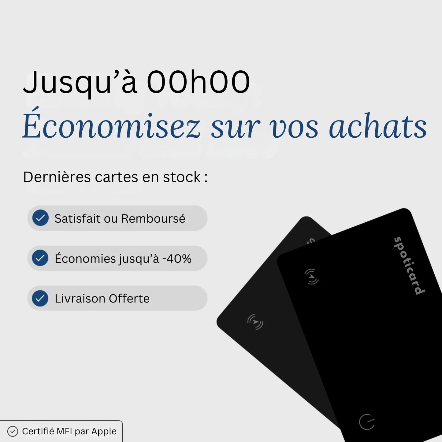Carte de Suivi Ultra-Fine avec Apple Find My