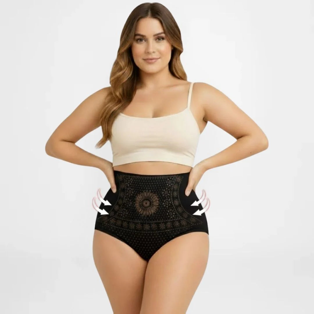 Shorty gainant taille haute sculptant ventre plat