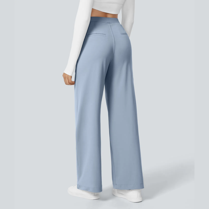 Pantalon large taille haute femme