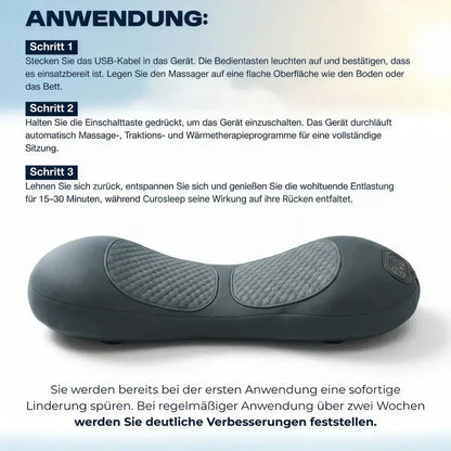 Beheizbares Massagegerät für eine tiefgehende Entspannung des Rückens