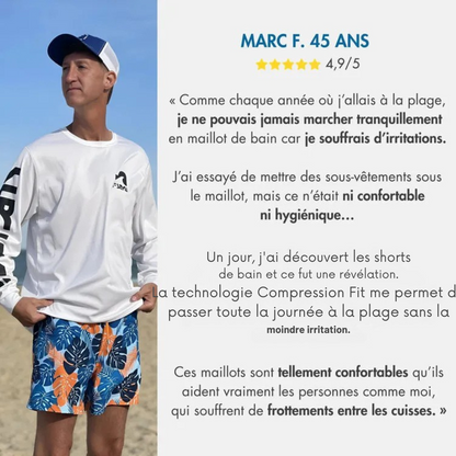 Short de bain homme séchage rapide