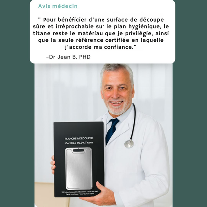 Robustes und hygienisches Schneidebrett aus Titan