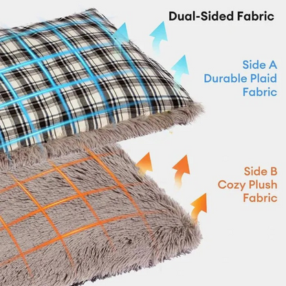 Tapis réversible en peluche pour chien