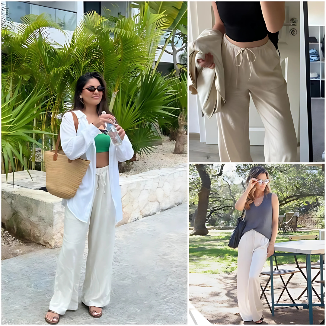 Pantalon en lin femme