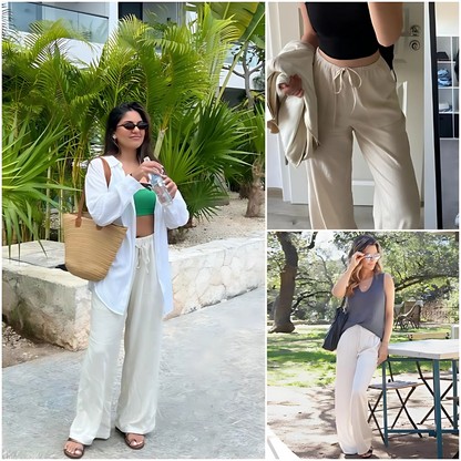 Pantalon en lin femme