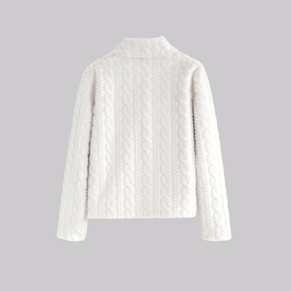 Weiße strukturierte Herrenjacke