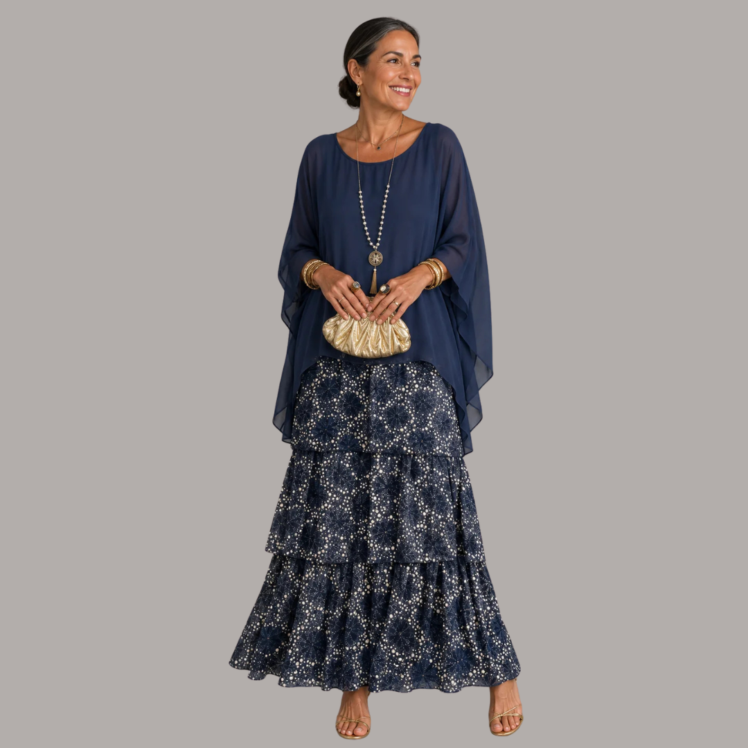 Elegantes und bequemes, fließendes langes Kleid für Damen
