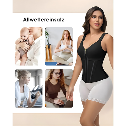 Corset en latex avec fermeture éclair