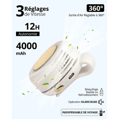 Ventilateur portable à clip USB