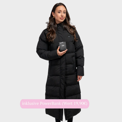Lange beheizte Damenjacke