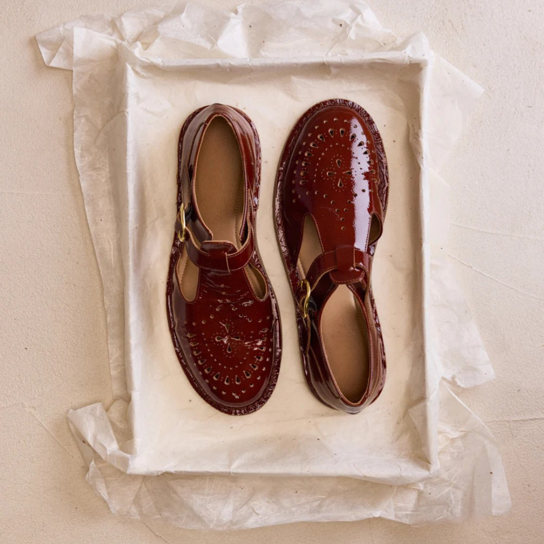 Bernsteinfarbene Wildlederschuhe für Damen