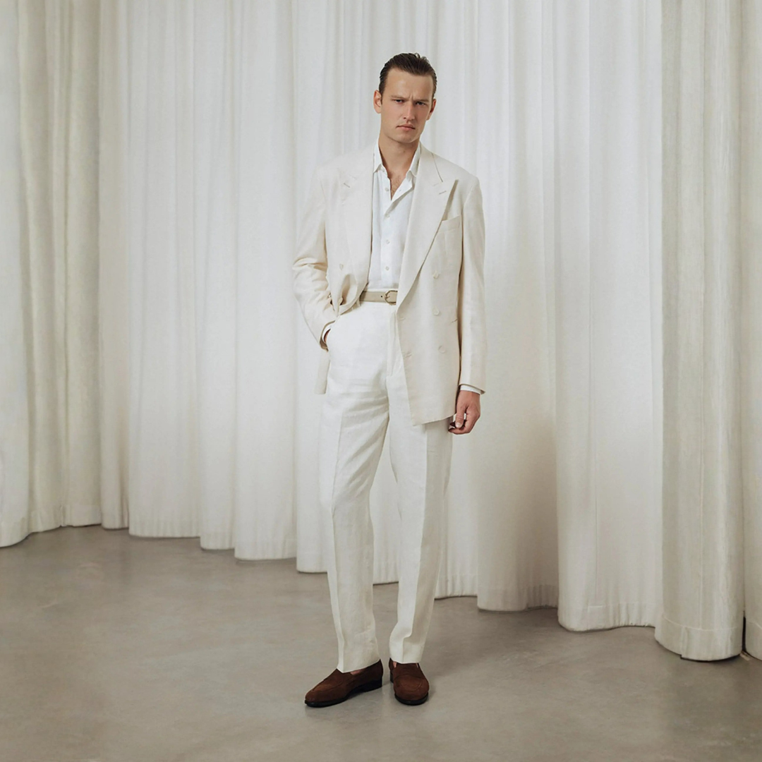 Elegante und bequeme Herren-Mokassins aus braunem Wildleder