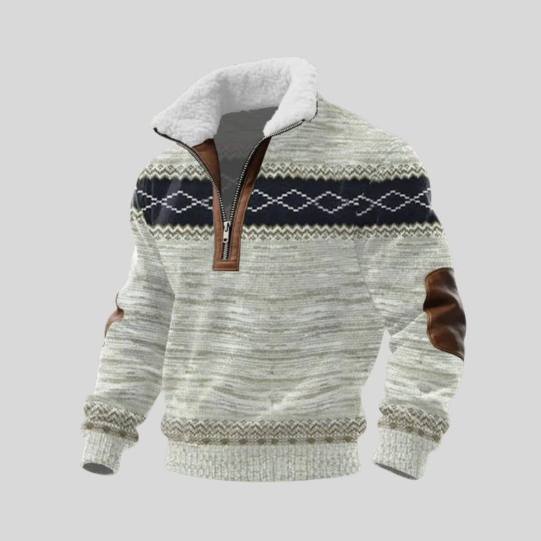 Pull polaire à col montant avec zip