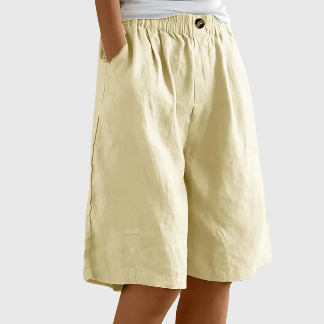 Weite Damen-Shorts mit elastischem Bund