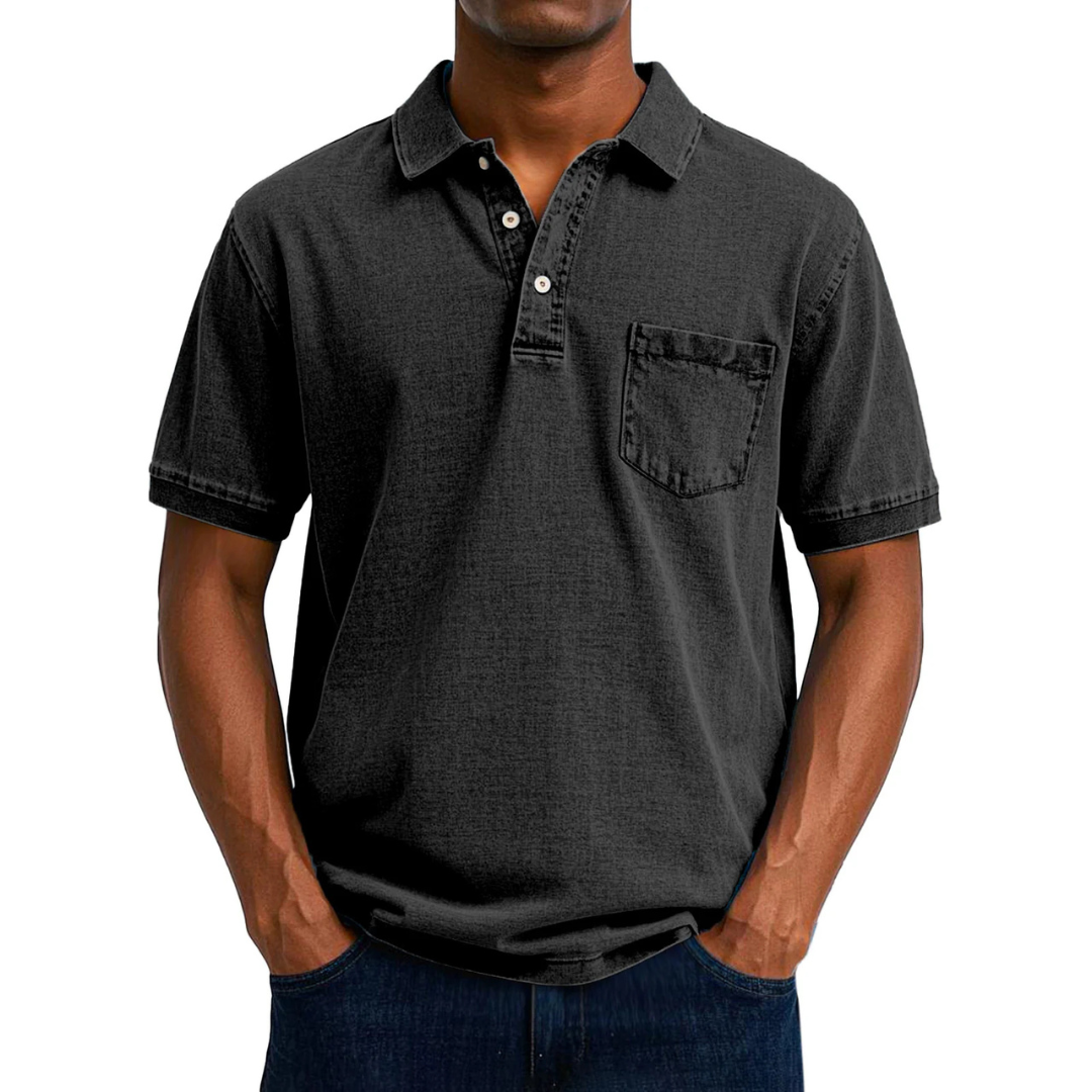Chemise Polo Vintage Décontractée pour Homme