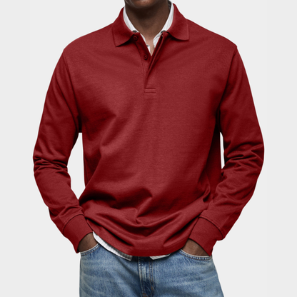 Elegante und bequeme Langarm-Poloshirt für Herren