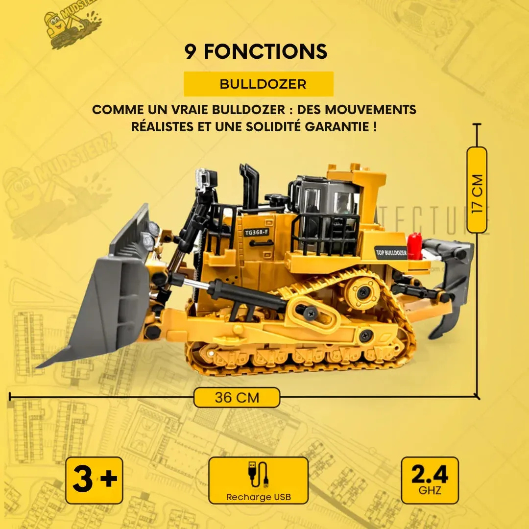 Engin de chantier télécommandé réaliste