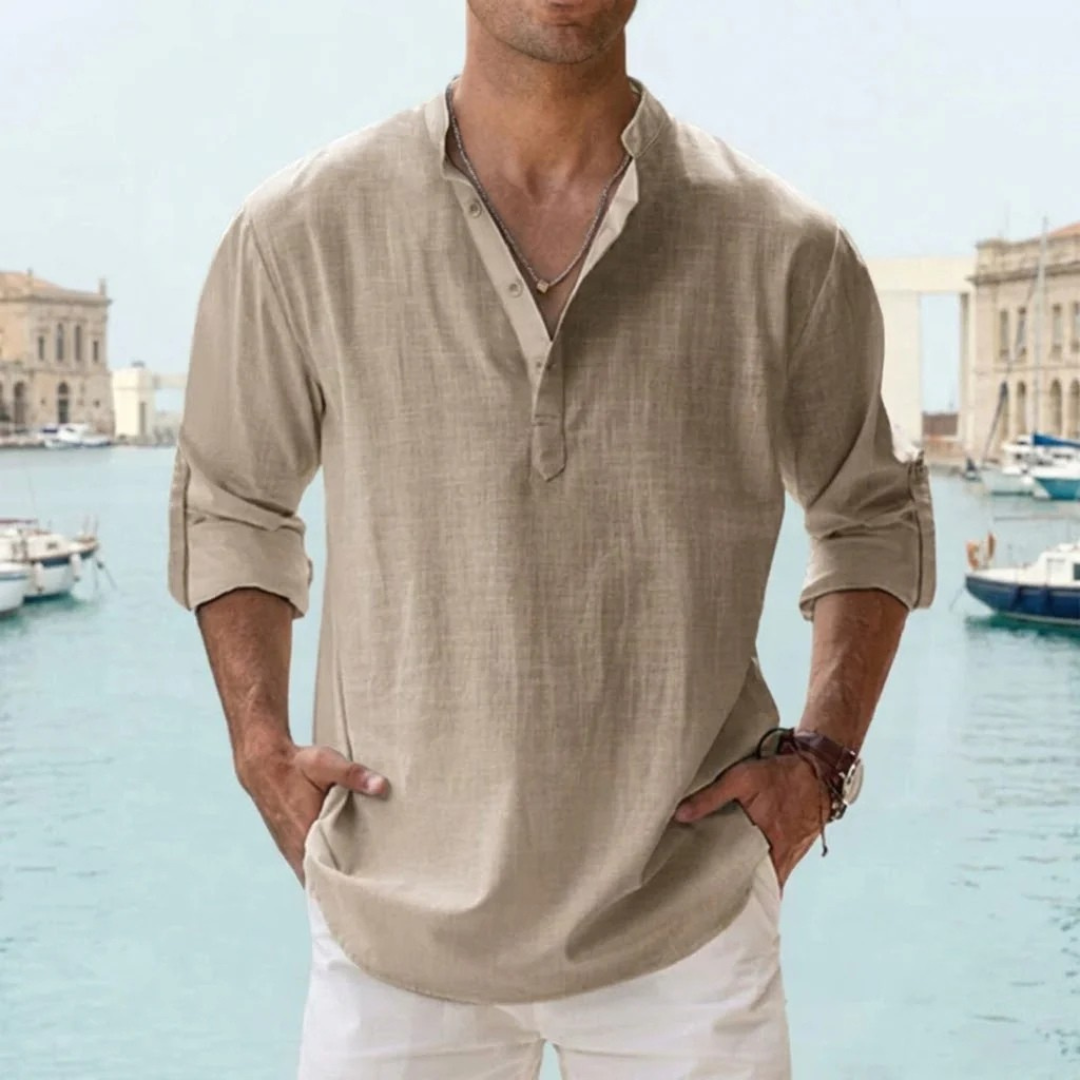 Chemise lin respirant homme été léger