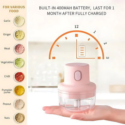 Mini Hachoir Rechargeable Sans Fil pour Cuisine