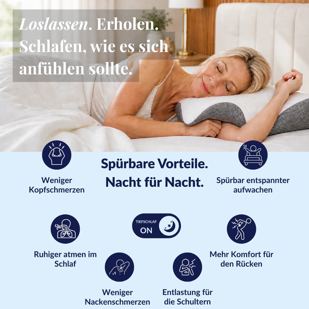 Oreiller cervical ergonomique mémoire de forme
