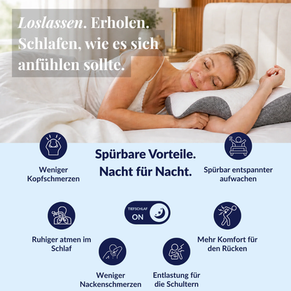 Oreiller cervical ergonomique mémoire de forme