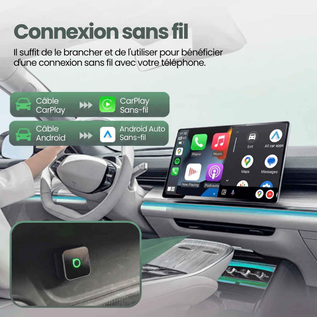 Mini Cube Connecteur CarPlay & Android Auto