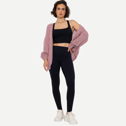 Sportleggings Damen High Waist Leo Print