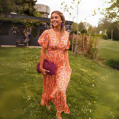 Maxi-robe d'été à motif fleuri