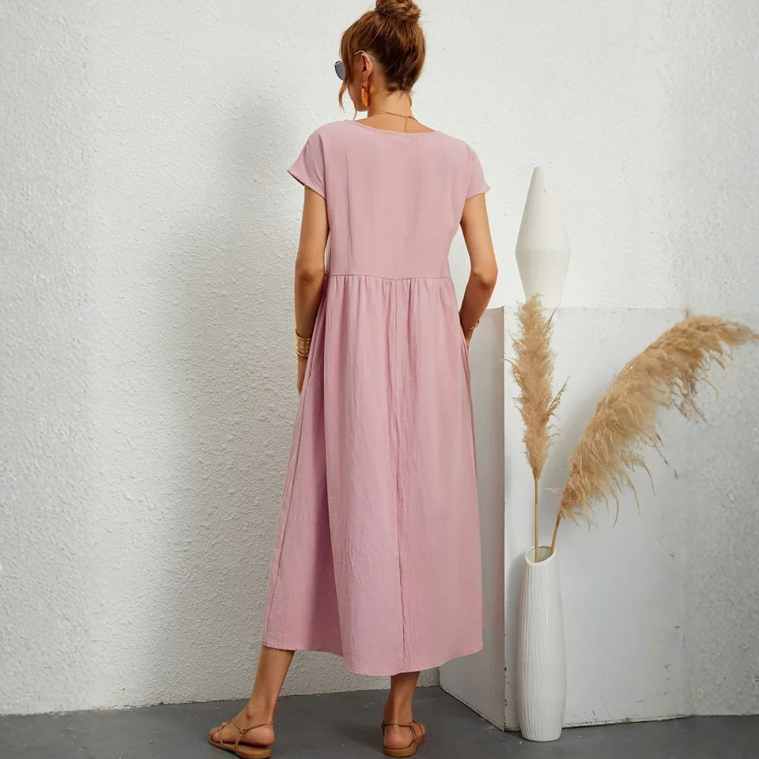 Robe longue fluide femme élégante et confortable été