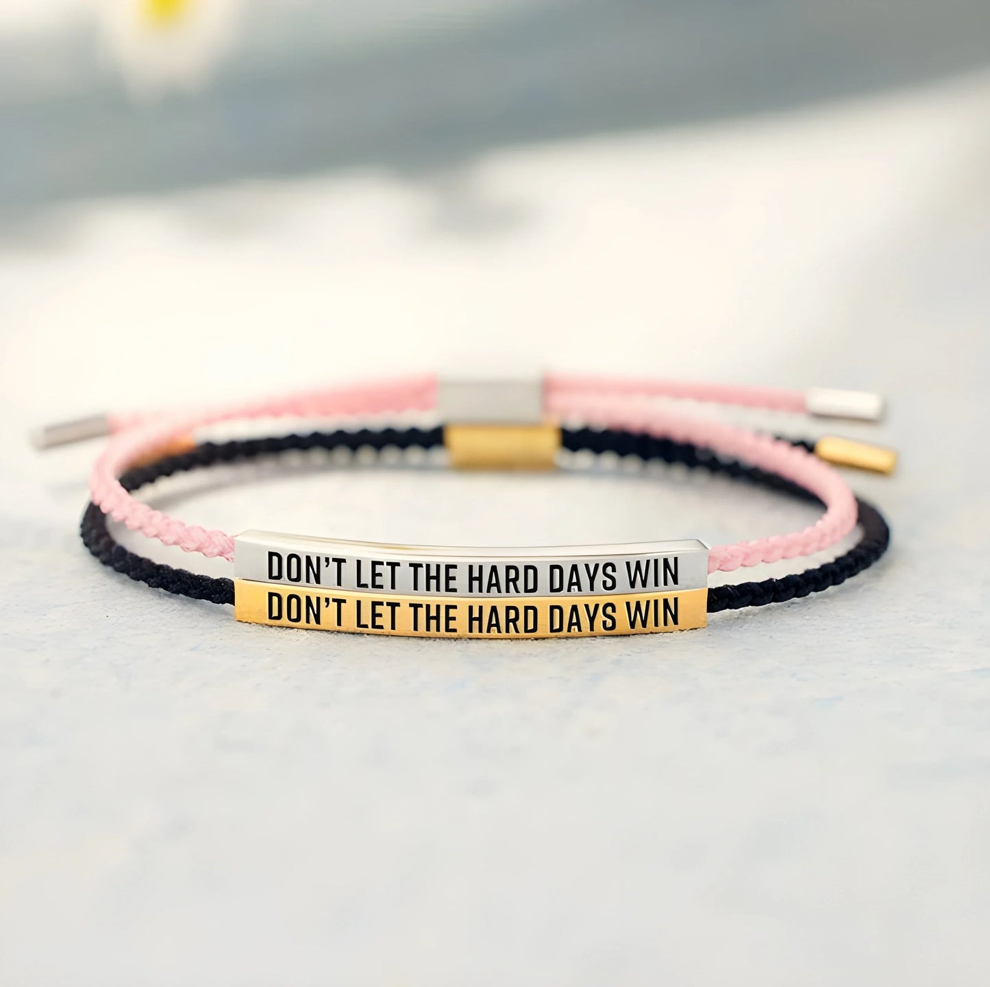 Bracelet de motivation en corde tressée