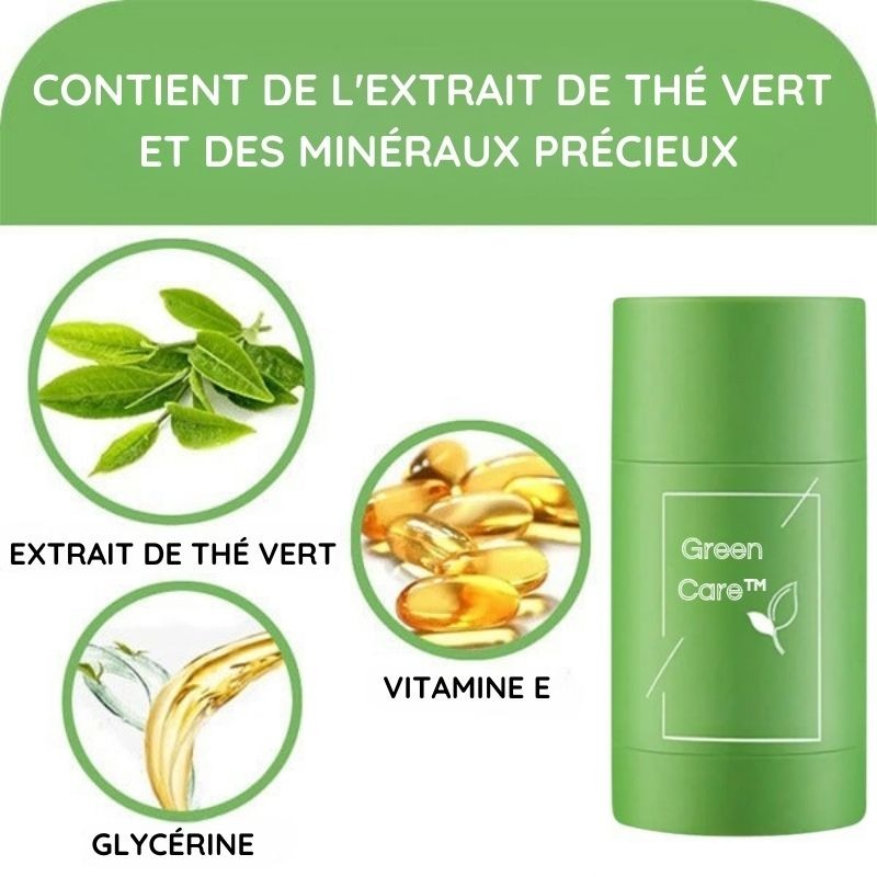 Reinigende Maske mit grünem Tee