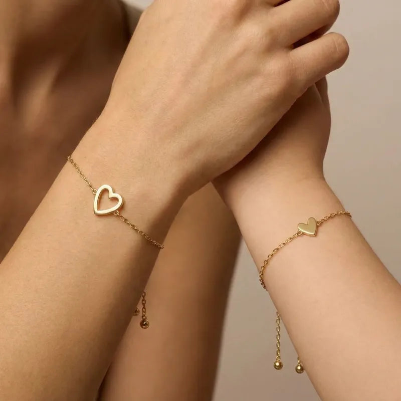 Passende Herzarmbänder für Mutter und Tochter