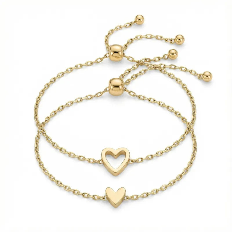 Passende Herzarmbänder für Mutter und Tochter