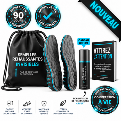 Semelles rehaussantes invisibles homme