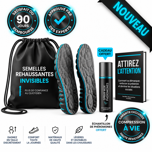 Semelles rehaussantes invisibles homme