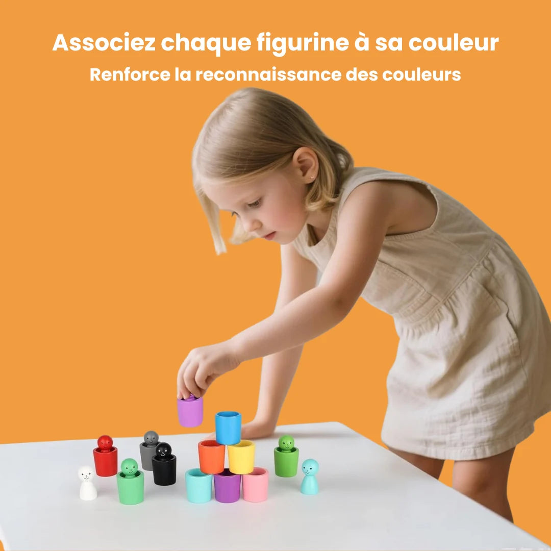 Jeu Montessori en Bois pour Apprendre les Couleurs
