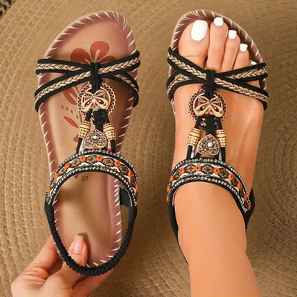 Bequeme Sandalen im Boho-Stil