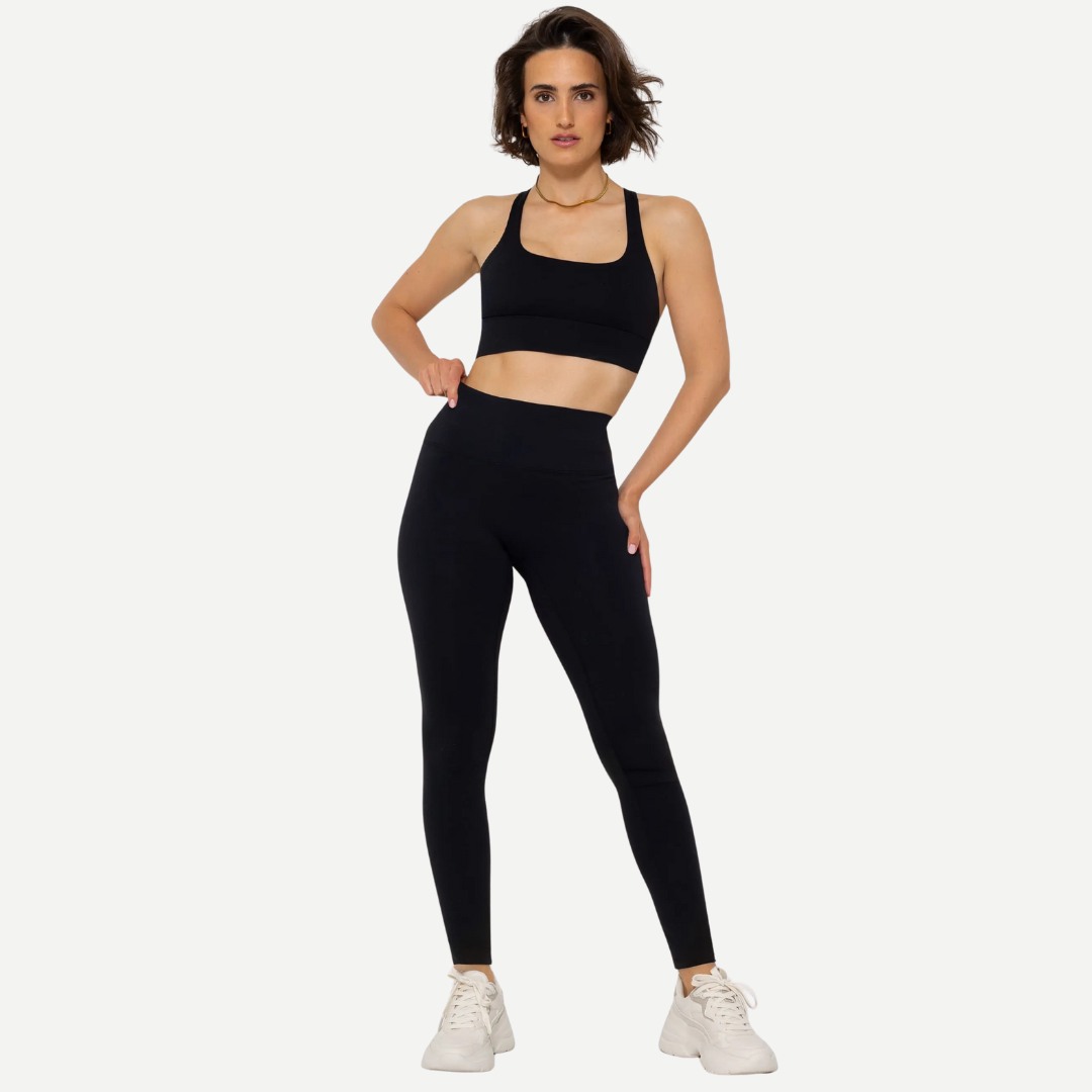 Sportleggings Damen High Waist Leo Print