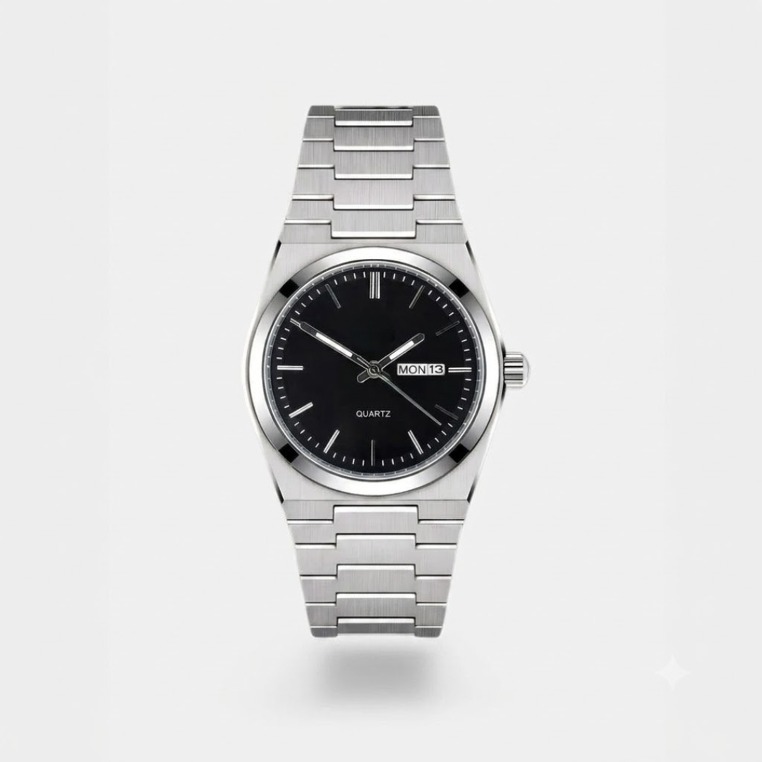 Elegante Herrenuhr aus Edelstahl